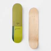Leben grün, sauer, zitronenfarben und Moos abstrak Skateboard (Vorderseite)