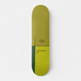 Leben grün, sauer, zitronenfarben und Moos abstrak Skateboard