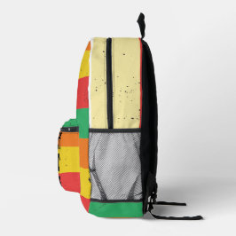 Leben heißt kämpfen - Retro Streifen Inspiration Bedruckter Rucksack