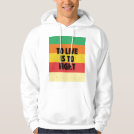 Leben heißt kämpfen - Retro Streifen Inspiration Hoodie