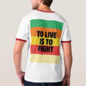 Leben heißt kämpfen - Retro Streifen Inspiration T-Shirt (Rückseite)