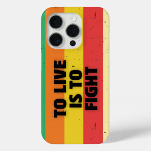 Leben heißt Kämpfen - Retro-Streifen Inspirierend Case-Mate iPhone Hülle