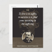 Leben heißt leiden, überleben heißt etwas finden postkarte (Vorne/Hinten)