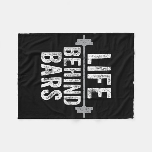 Leben hinter Bars Gewicht Lifting Gym Workout Body Fleecedecke (Vorderseite (Horizontal))