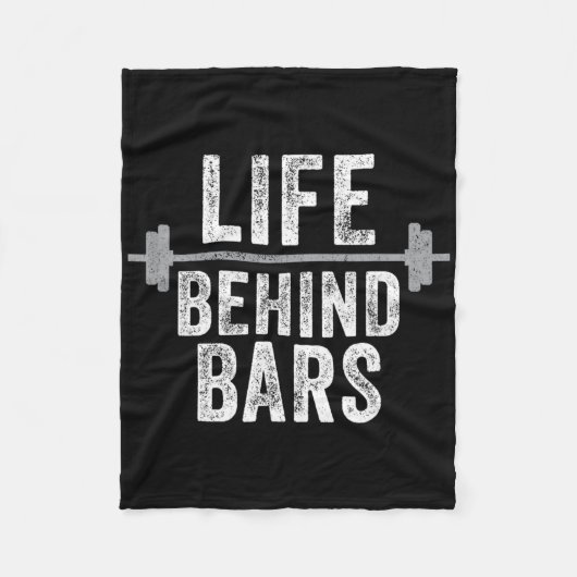 Leben hinter Bars Gewicht Lifting Gym Workout Body Fleecedecke (Vorderseite)