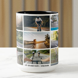 Leben hinter Bars Persönliche Bilder Fahrradfreund Zweifarbige Tasse