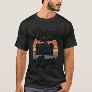 Leben hinter der Linse Lustiger Fotograf Fotografi T-Shirt