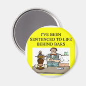 Leben hinter Gittern trinken Bierwitz Magnet (Vorderseite/Rückseite)