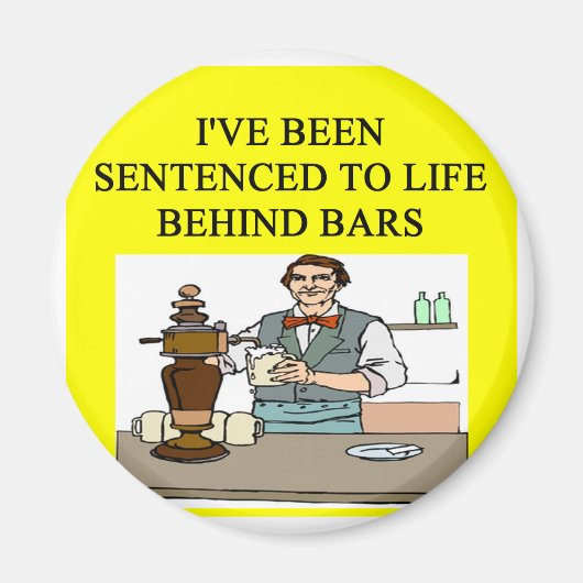 Leben hinter Gittern trinken Bierwitz Magnet (Vorne)