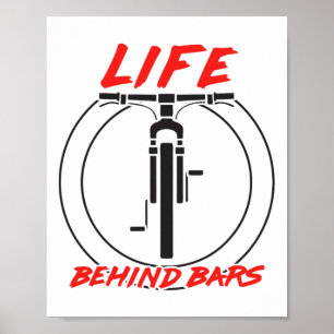 Leben hinter Rs Mountainbike-Trail Wanderung Fahrr Poster