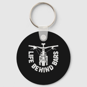 Leben hinter Rs Mountainbiken Vintage-Fahrrad Bik Schlüsselanhänger