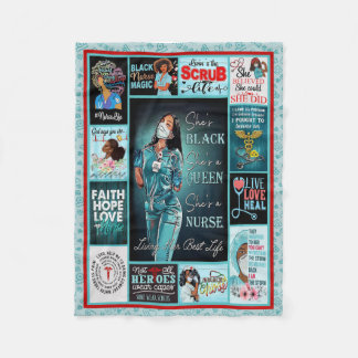 Leben ihr bestes Leben Black Queen Nurse Fleecedecke