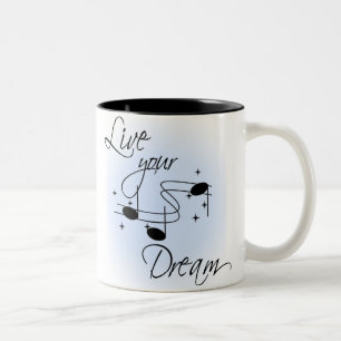 Leben Ihr Traum Zweifarbige Tasse