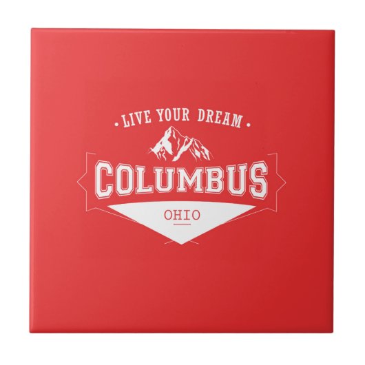 Leben Ihr Traumcolumbus Ohio Fliese (Vorderseite)
