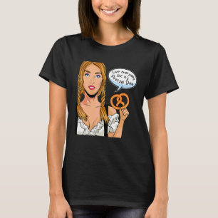 Leben im Alltag, wie es ist Bretzel Day Girl mit P T-Shirt