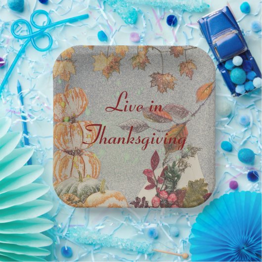 Leben im Erntedank Pappteller (Party)