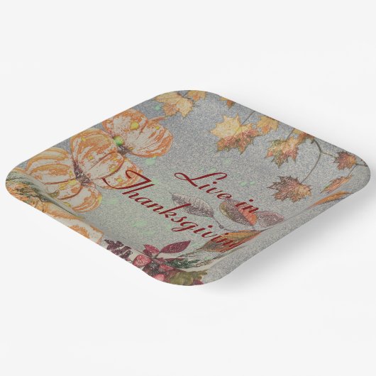 Leben im Erntedank Pappteller (Gewinkelt)