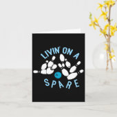 Leben im Freien - Funny Bowler und Bowling Karte (Gelbe Blume)