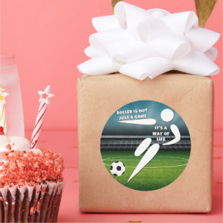 Leben im Fußball Runder Aufkleber