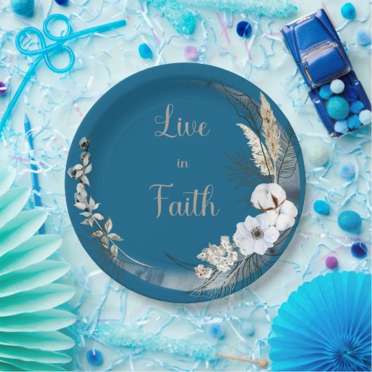 Leben im Glauben Pappteller (Party)