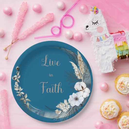 Leben im Glauben Pappteller (Party)