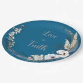 Leben im Glauben Pappteller (Schrägansicht)