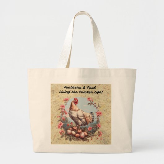 Leben im Hühnerleben Jumbo Stoffbeutel (Vorne)