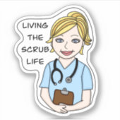 Leben im Krub | Krankenpfleger, Betreuer, Doktor Aufkleber (Vorderseite)