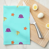 Leben im Meer Geschirrtuch (Viertel Falte)