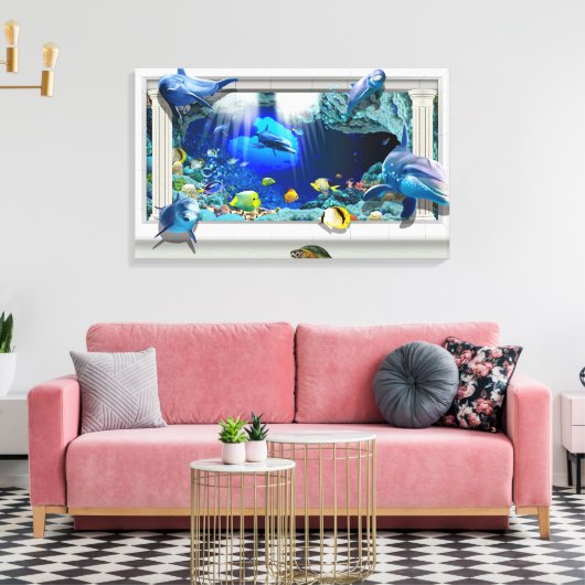 Leben im Meer Leinwanddruck (Insitu (Wohnzimmer))