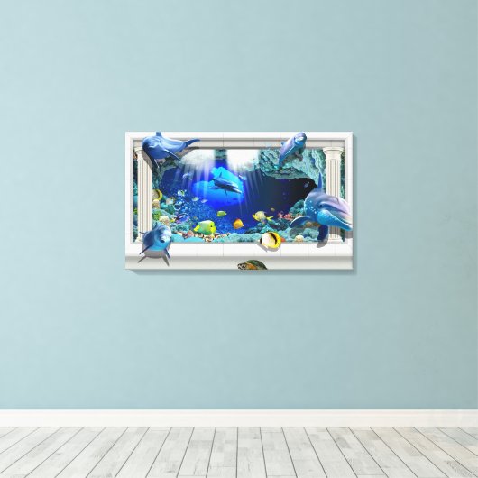 Leben im Meer Leinwanddruck (Insitu (Holzboden))