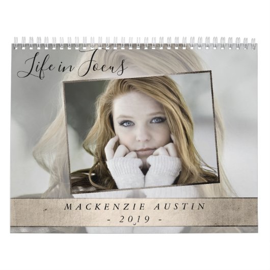 Leben im Mittelpunkt | Elegantes Gold Custom 12 Fo Kalender (Titelbild)