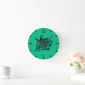 Leben im Moment Runde Wanduhr (Zuhause)