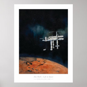 Leben im Raum -- ISS an den Mars Poster