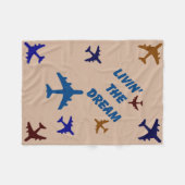 Leben im Traum Fleece Blanket (Vorderseite (Horizontal))