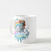 Leben im Traum - Skelett Kaffeetasse (Vorderseite Links)