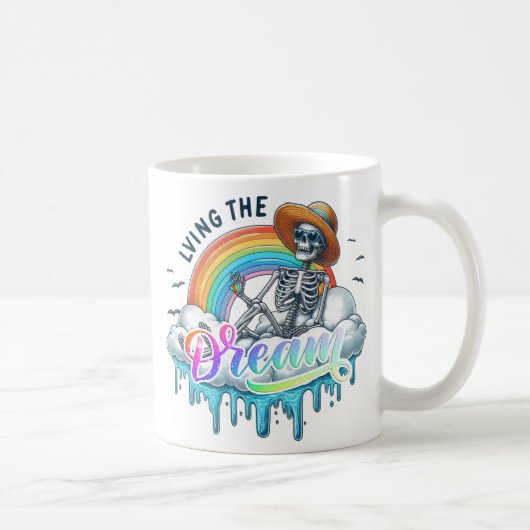 Leben im Traum - Skelett Kaffeetasse (Rechts)