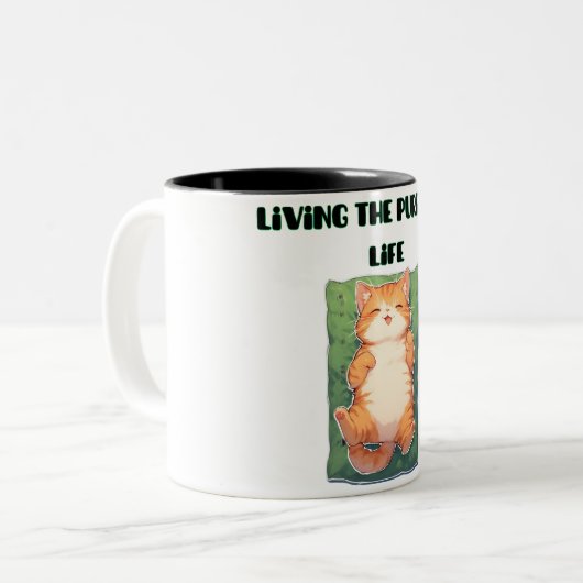 Leben im wahren Leben - Niedliches Design der blau Zweifarbige Tasse (Vorderseite Links)