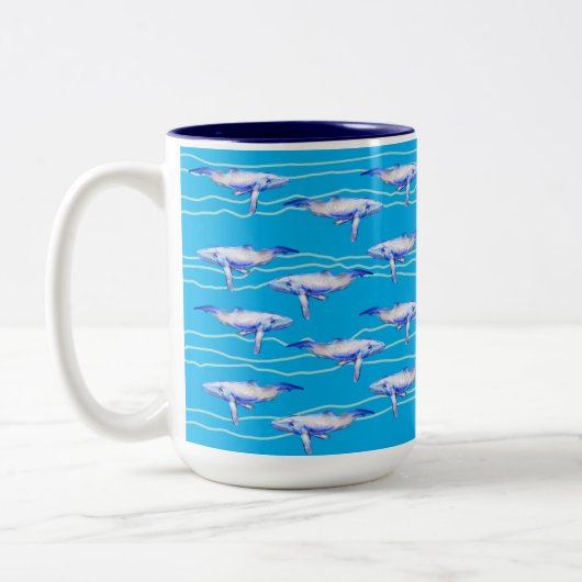 Leben im Walmeer Zweifarbige Tasse (Links)