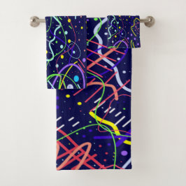Leben im Weltraum Badhandtuch Set
