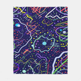 Leben im Weltraum Fleecedecke