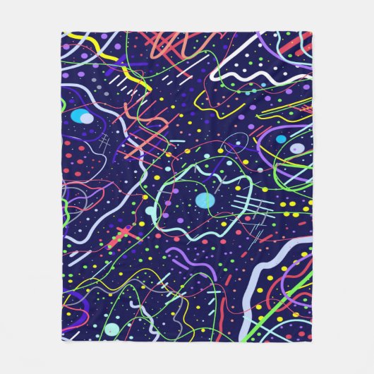 Leben im Weltraum Fleecedecke (Vorderseite)