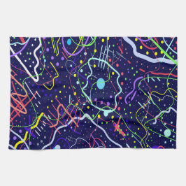 Leben im Weltraum Geschirrtuch