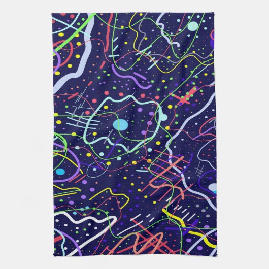Leben im Weltraum Geschirrtuch (Vertikal)
