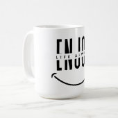 Leben immer genießen kaffeetasse (Vorderseite Links)