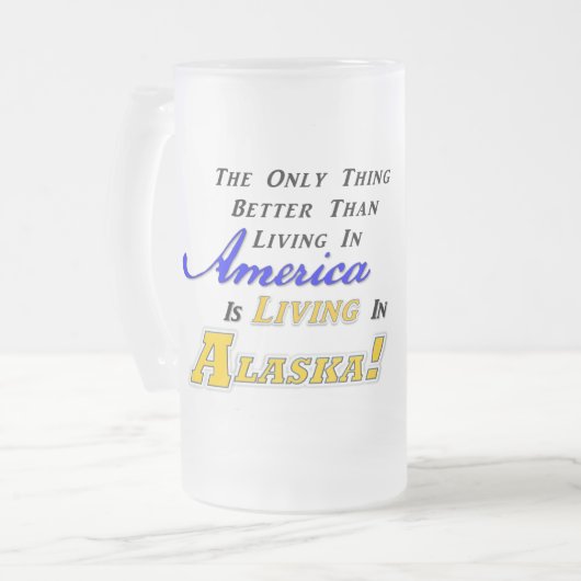 Leben in AK! 22-Unze-mattierte GlasTasse Mattglas Bierglas (Vorderseite Links)