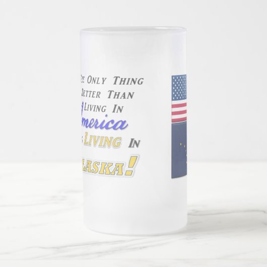 Leben in AK! 22-Unze-mattierte GlasTasse Mattglas Bierglas (Mittel)