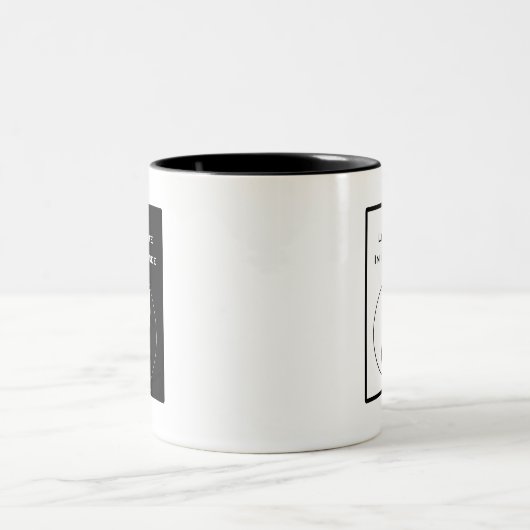 Leben in Balance Zweifarbige Tasse (Mittel)