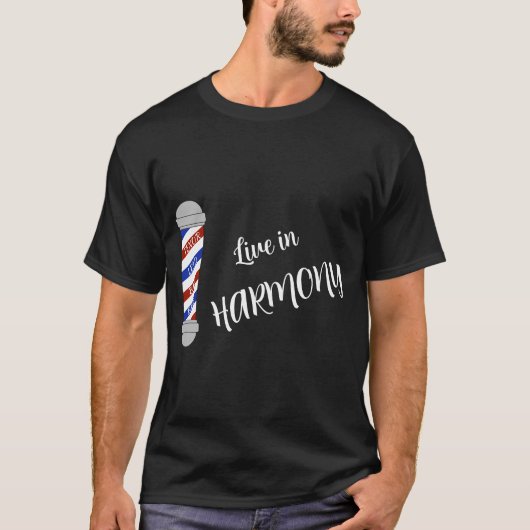 Leben in Barbershop Harmony - Kissen werfen T-Shirt (Vorderseite)