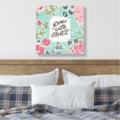 Leben in Bloom | Anwachsen mit Anmut Leinwanddruck (Insitu (Schlafzimmer))